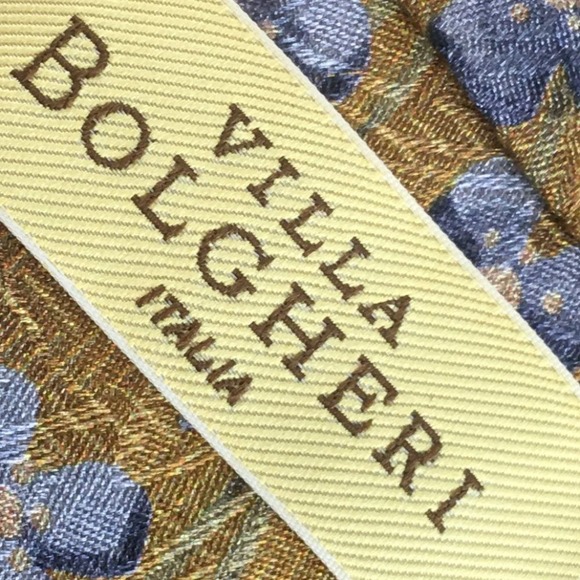 VILLA BOLGHERI Italian SILK TIE - Picture 4 of 11